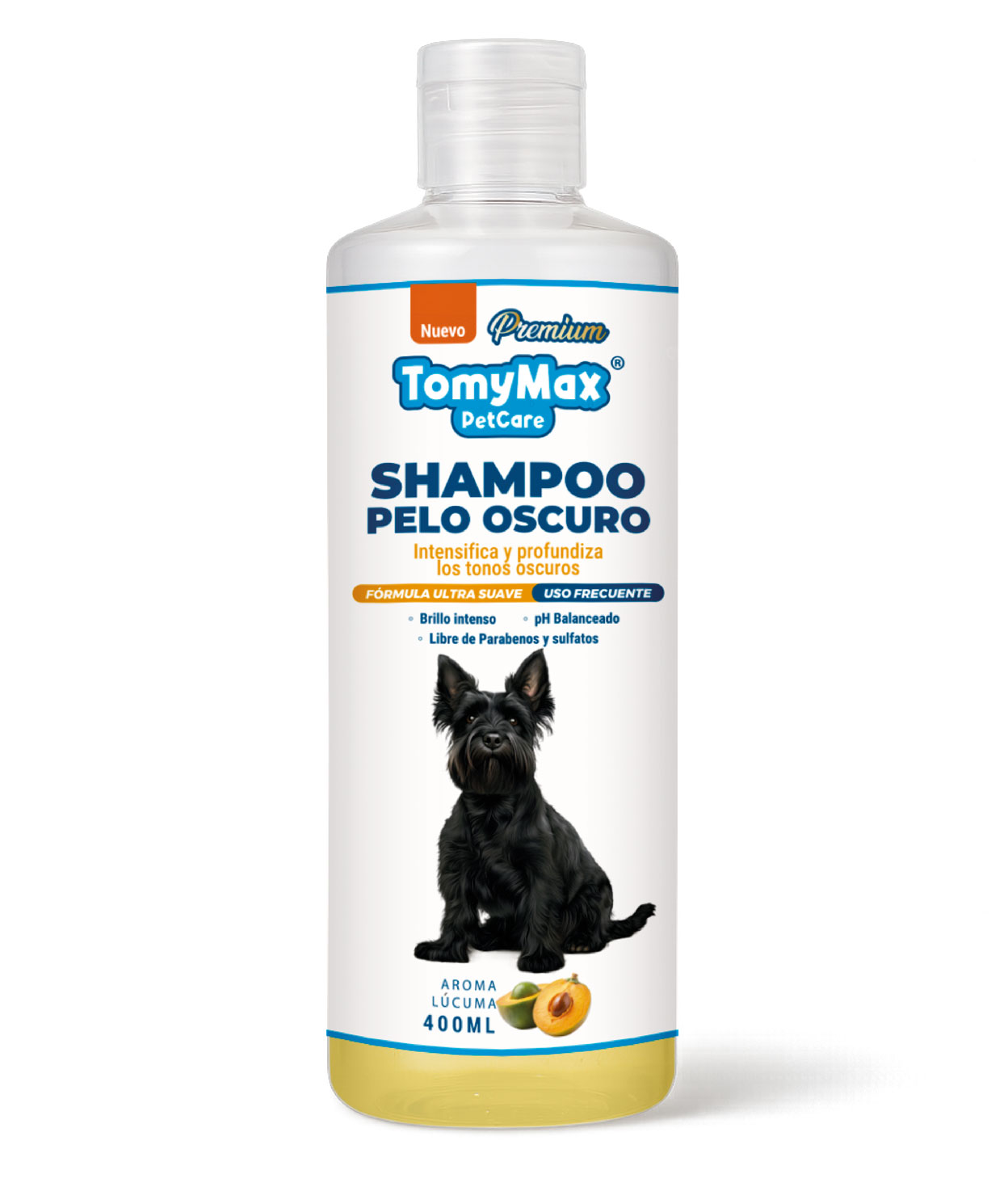 Shampoo para perros Pelo Oscuro TomyMax 400 Ml